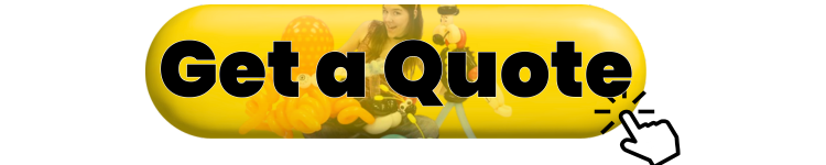 A vibrant yellow button with a shiny finish and bold black text reading "Get a Quote."