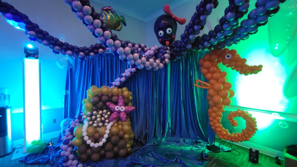 Under the sea photo opp treasure chest seahorse octopus