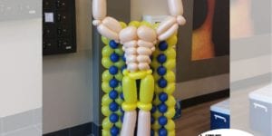 Weightlifter Balloon Sculpture LA Fitness Grand Opening Tampa Florida