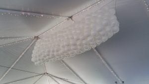 White Balloon Drop In Tent
