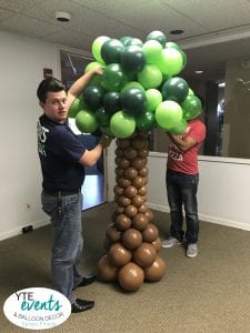 Working on balloon tree for event