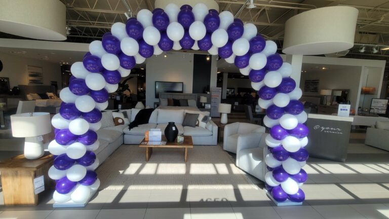 Behind the Scenes Balloon Decor Prep and the Final Setup at Ashley Furniture