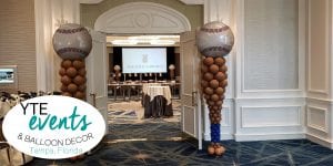 balloon baseball bats for private event for rays with yte events