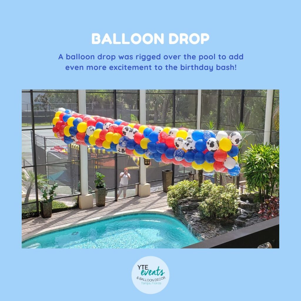 balloon drop toy story red yellow blue cow print