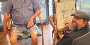 A Caricature Artist at Work for a private event