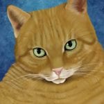 completed cat digital portrait custom scaled