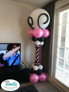 decorative princess column for elegant adult birthday in private home