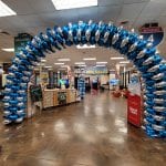 foil balloon arch installation for camping world tampa florida scaled