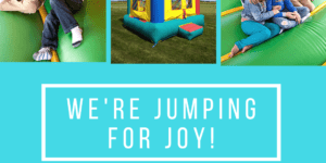 "jump for joy" Children playing in bounce house bounce house rentals