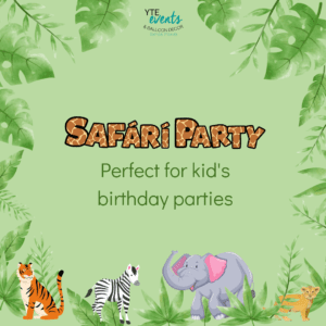 Kids safari birthday party graphic
