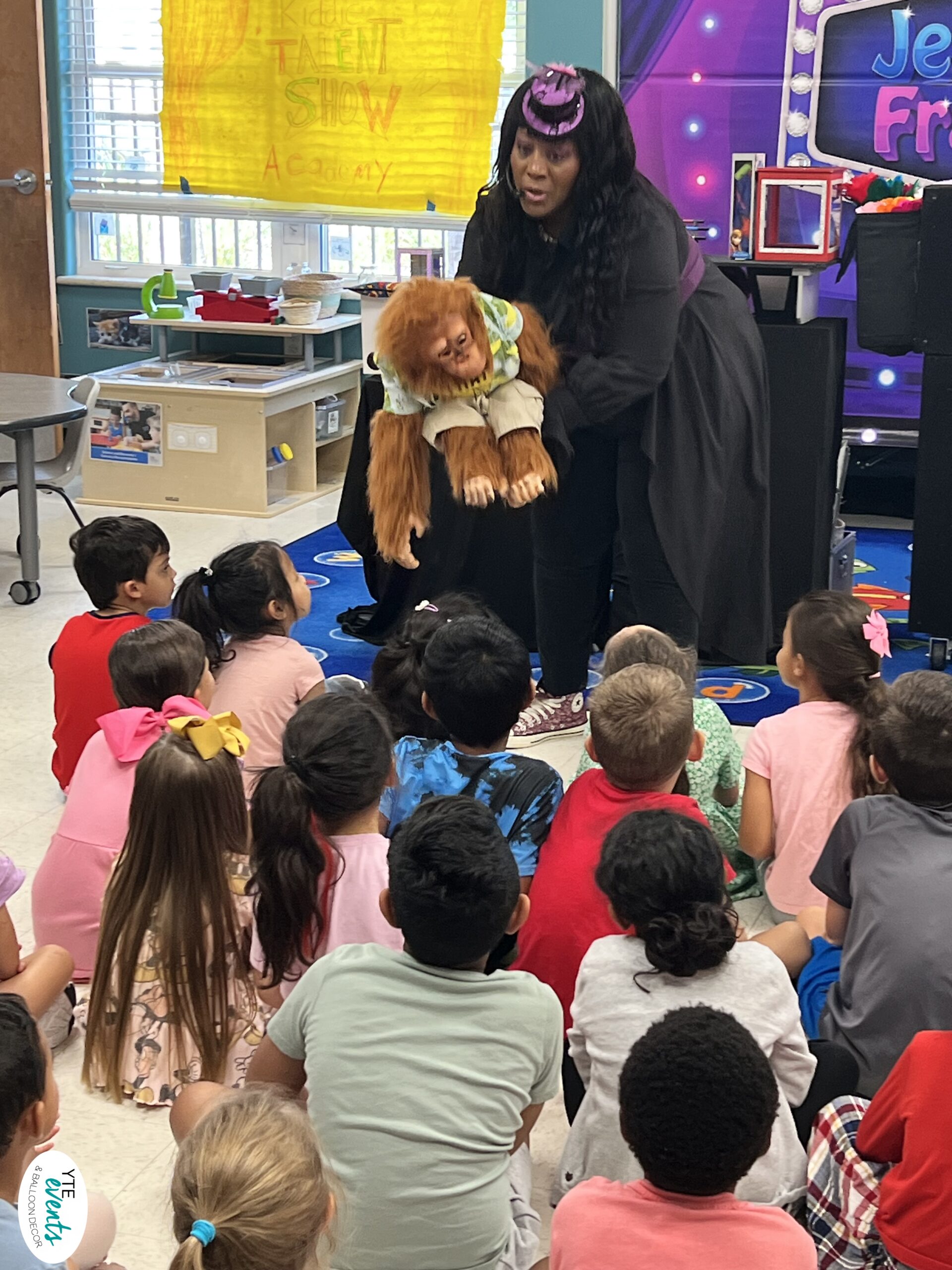 kids excited about talent show magic puppet show