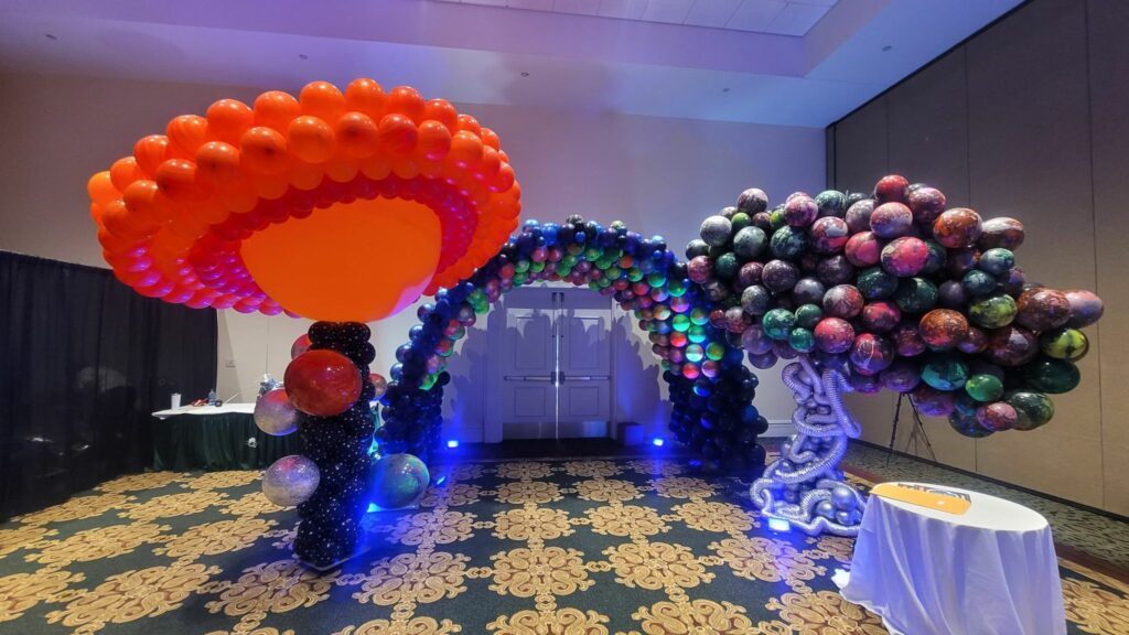balloon decor from space