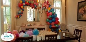 pom poms balloon organic decoration for private birthday party