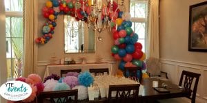 pom poms balloon organic decoration for private birthday party